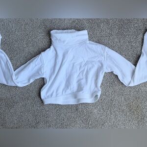 Kids Cozy White Turtleneck Sweater